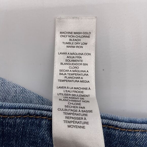 Chico's Perfect Stretch Girlfriend Slim Ankle Jeans Size 2.5R Embellished Split - Picture 7 of 14